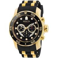ราคา Invicta Mens 6981 Pro Diver Analog Swiss Chronograph Black Polyurethane Watch (10710773767)