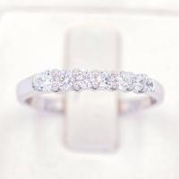 ราคา Lucky Gems แหวนแถว 6 เม็ด เงินแท้92 5 เพชร CZ เกรด Premium เล่นไฟดี ชุบทองคำขาว 1LK009 (18281604566)