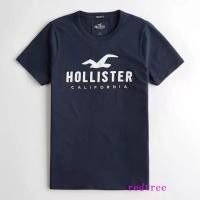 ราคา Hollister เสื้อยืดผู้ชาย แท้ เสื้อยืด เสื้อยืดผ้าฝ้าย men t shirt men short sleeve เสื้อยืดสีน้ำเงิน (17293305259)