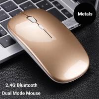 ราคา Wireless Mouse 2 4G Mouse เมาส์ไร้สาย เมาส์บลูทูธ Mouse Bluetooth เสียงปุ่มเงียบ เมาส์บลูทูธ แบบชาร์จไฟได้พร้อมไฟ RGB (20909667974)