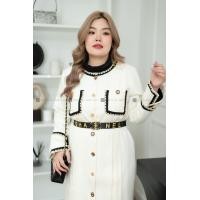ราคา D248 เดรสเข็มขัด cc มี 2 สี ดำ ขาว เสื้อผ้าพลัสไซส์ Plussize Fashion ชุดคนอ้วน แฟชั่นสาวอวบ (21226167401)