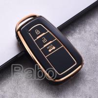 ราคา มีจำหน่าย สำหรับ Toyota Corolla Altis Corolla Cross Camry RAV4 CHR C HR Prado Prius Push Start การออกแบบใหม่ TPU Anti Scratch Remote Key Cover key Case (16250995382)