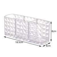 ราคา Clear Acrylic Organizer Makeup Pen Storage Tube Transparent Pen Holder Creative Pen Storage Acrylic Makeup Organizer (20213921089)