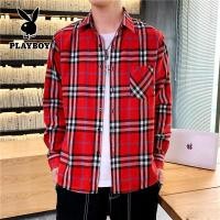 ราคา เสื้อผู้ชาย Playboy เสื้อเชิ้ตตาข่ายลำลอง Four Seasons (16179300382)