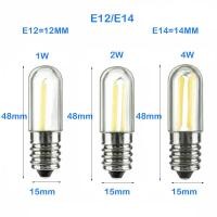 ราคา ไฟติดตู้เย็น E12 E14หลอดไฟแอลอีดีแบบหรี่แสงได้220V 1W 2W 4W โคมไฟโคมไฟเส้นใยสำหรับเปลี่ยนหลอดฮาโลเจนโคมไฟระย้า30W (19575333672)