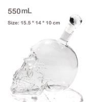 ราคา 125ML 350ML 550ML 1000ML Vodka Bottle Skull Bottles Creative Gothic Wine Vodka Decanter Glass Flagon (12151518847)