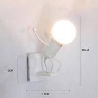ราคา โคมไฟเหล็กรูปโคมไฟติดผนัง LED สำหรับเด็ก E27แบบนอร์ดิกไฟส่องสว่างตกแต่งบ้านในร่มห้องนอนห้องนั่งเล่นห้องครัวการตกแต่ง (19684056111)