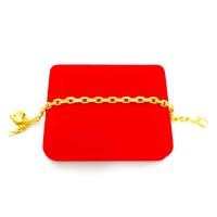 ราคา สร้อยข้อมือผู้หญิง หุ้มทอง ไม่ลอกไม่ดำ หนัก1บาท ลายคตกิตห้อยหัวใจ ยาว7นิ้ว ทองเคลือบแก้ว สร้อยข้อมือทองปลอม เหมือนจริงที่สุด (17447990160)