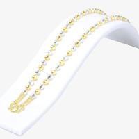 ราคา สร้อยคอทอง สร้อยคอ2กษัตริย์ น้ำหนัก1บาท ความยาว24นิ้ว ลายไข่ปลาตัดเหลี่ยม ลายสร้อยคอไม่ลอก ไม่ดำ ชุบเศษทองเยาวราช ชุบทอง100 (18655617926)