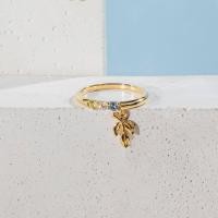 ราคา Salynn spring summer dangling leaf gemstones ring S925 (18583569488)