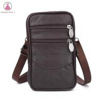 ราคา กระเป๋าคาดเอวหนังแท้สำหรับผู้ชายกระเป๋าคาดเอวใบเล็กแนววินเทจสีพื้นแฟชั่น (12558736211)