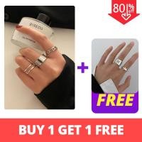 ราคา FINE TOO แหวนแฟชั่นผู้หญิง แหวนแฟชั่น ลายผีเสื้อ 2ชิ้น (9103699564)