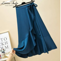 ราคา Stock New Summer Korean Style WomenS Skirt High Waisted Ruffled Mermaid Midi Skirt Popular (20880321190)