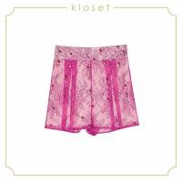 ราคา Kloset Design Floral Lace Embroidered Shorts RS20 P001 กางเกงผ้าลูกไม้ กางเกงขาสั้น กางเกงแต่งดีเทลเพรช (7193816278)