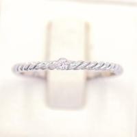 ราคา Lucky Gems แหวนเม็ดเดี่ยวก้านเชือก เงินแท้92 5 เพชร CZ เกรด Premium เล่นไฟดี ชุบทองคำขาว LSD704 (17973034514)