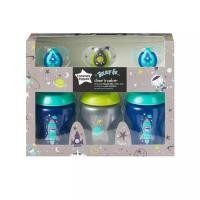 ราคา Tommee Tippee ชุดของขวัญ ขวดนมและจุกหลอก แพ็ค 3 ขวด CTN Boldly Go Baby Bottle and Soother Gift Set ของแท้ (4257938271)