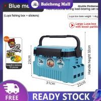 ราคา BaiC Fishing Tackle Box With 1Tray Multifunctional Portable Storage Box Fishing Tackle Box Organizer Art Craft Tool Box (20912641924)