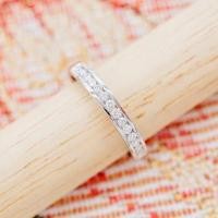 ราคา พร้อมส่ง แหวนเพชรแท้ เพชรเบลเยี่ยมคัต น้ำ100 ทองคำขาวแท้18K ทอง75 0 18KPRO127 (20747152132)