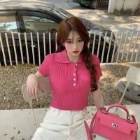 ราคา Cropไหมพรม เสื้อครอปไหมพรมแขนสั้น เสื้อครอปคอปก ผ้าหนา ยืดหยุ่นใส่สบายน่ารักหวาน (2468094673)