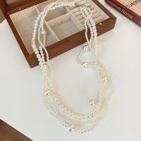 ราคา DREJEW สร้อยคอไข่มุกสามชั้นแบบเรียงซ้อนไข่มุกฝรั่งเศสย้อนยุคแฟชั่นอารมณ์จี้สร้อยคออลังการดีไซน์เฉพาะกลุ่มยาว (17874586649)