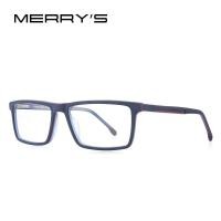 ราคา MERRYS DESIGN Men Square Classic Glasses Frames Acetate Optics Frame Luxury Prescription Glasses Frames Optical Eyewear S2944 (11716145937)