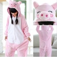 ราคา 7C53 ชุดเด็ก ชุดมาสคอต ชุดนอนแฟนซี หมูชมพู Mascot Pink Pig Costumes (6471082156)