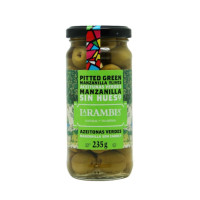ราคา ลา แรมบลา มะกอกเขียวมันซานิลา ไร้เมล็ด 235 กรัม Green Manzanilla Olives Pitted 235g La Rambla brand (20512717060)
