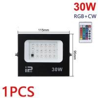 ราคา ไฟ LED อัตโนมัติ RGB พร้อมรีโมทคอนโทรล30W 50W 100W IP66สปอตไลท์ไฟถนนโปรเจคเตอร์กลางแจ้งกันน้ำ (21170605657)