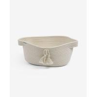 ราคา Minene Small Cotton rope storage basket ตะกร้าเชือกฝ้ายขนาดเล็กพร้อมหูหิ้วตกแต่งด้วยพู่ (16501620419)