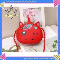 ราคา จัดส่งรวดเร็ว กระเป๋าใส่เอกสารหนัง Pu หลากสีกระเป๋าสะพายข้างการ์ตูนน่ารักยูนิคอร์นเด็กผู้หญิง Dompet Koin เด็ก (20158255474)