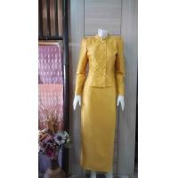 ราคา ส่งฟรี ชุดไทยจิตรลดา ผ้าไหมแพรทิพย์ ชุดไทยจิตรลดาสีเหลือง ชุดจิตรลดาสีเหลือง (20918805964)