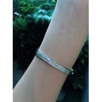 ราคา Titapa jewelry กำไลเพชรCZ ฝังสอด2แถว เพชรสวยทุกเม็ด แสงเพชรระยิบระยับ ไฟดี แบบยอดนิยมขายดี ตัวเรือนแข็งแรง เรียบหรูโดดเด่นใส่ได้ทุกโอกาส (8613612431)