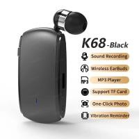 ราคา K68ชุดหูฟังแบบสวมไร้สายธุรกิจ6อิน1รองรับการบันทึกการประชุม MP3บัตร TF เล่นหูฟังบลูทูธ5 3พร้อมหูฟังไมโครโฟน (21171147948)