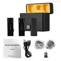 ราคา ปกไร้สายไมโครโฟนแบบหนีบไมค์แบบดิจิตอลคู่ลดเสียงรบกวนไม่หน่วงปลั๊กแอนด์เพลย์สองไมโครโฟนสำหรับโทรศัพท์มือถือถ่ายทอดสดการบันทึกกลางแจ้ง (21350527276)