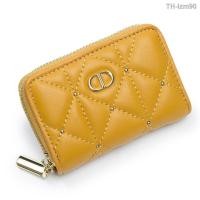 ราคา กระเป๋าสตางค์ ซองการ์ด ถุงเงิน The new leather mini organ card package more contracted zipper BaoLing lattice screens small sheepskin zero wallet female (18947857673)