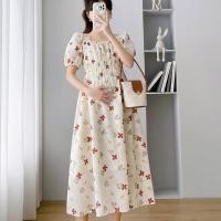 ราคา ชุดคลุมท้อง ชุดคลุมท้องแฟชั่น เดรสไซส์ใหญ่ เดรสลายดอก สวมใส่สบาย (18679045505)