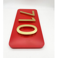 ราคา ป้ายบ้านเลขที่สแตนเลส 304 ป้ายบ้านเลขที่มงคล ขนาด12 8x30 cm (17500219987)