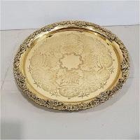 ราคา ถาดลายองุ่น 16 นิ้ว เนื้อทองเหลือง ขาหล่อ แบบหนา ของแท้จากโรงงานในไทย (9800264477)