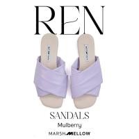 ราคา REN BASIC รองเท้าแตะสายหน้าไขว้ หนัง pu นุ่มนิ่ม (21237474792)