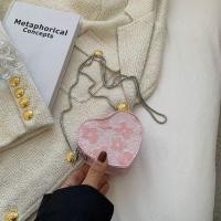 ราคา กระเป๋าถือ Tas Bulat ขนาดเล็กใหม่สำหรับผู้หญิงกระเป๋าพาดลำตัวลายหัวใจสีชมพูน่ารักกระเป๋าสะพายไหล่สายโซ่สีเงินกระเป๋าหนัง PU ขนาดเล็กกลางวันของผู้หญิง2023 (19407212675)