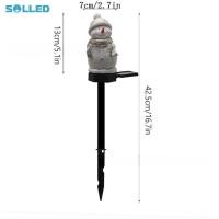 ราคา SOLLED Led พลังงานแสงอาทิตย์ Snowman ภูมิทัศน์แสงคริสต์มาสเรซิ่นควบคุมแสงเหนี่ยวนำโคมไฟสำหรับกลางแจ้งสวนสนามหญ้าตกแต่ง (16649974475)