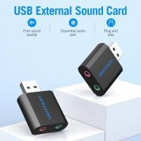 ราคา Vention Sound Card External USB 3 5mm AUX Mic Adapter Stereo Audio Sound Card (16487159621)