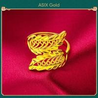 ราคา ASIX GOLD แหวนทองแท้ แหวนทอง ทอง 24K 999 ไม่ดำ ไม่ลอก สไตล์คลาสสิก รวย อินเทรนด์ ขนาดใหญ่ (16734585303)