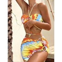 ราคา บิกินี่ bikini บิกินี่สายฝอ บิกินี่แบบผ้าคลุม ได้3ชิ้น (12475536808)