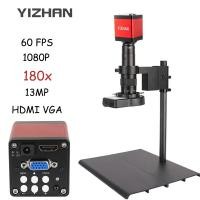 ราคา YIZHAN HDMI USB 4K 48MP Digital Video Monocular Microscope Camera Continus Zoom New Big Base 180X C Mount Soldering Repair Tools With light (19966017276)