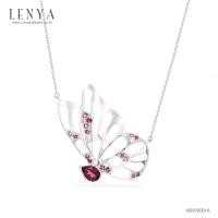 ราคา Lenya Jewelry สร้อยคอเงินแท้ 925 ชุบทองขาว ดีไซน์ผีเสื้อสวยงาม ประดับด้วยอัญมณีแท้ (1366190889)
