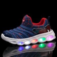 ราคา Caterpillar shoes for boys 2024 popular spring and autumn mesh childrens luminous shoes rainbow shoes light up sneakers trendy (21059055135)