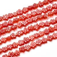 ราคา 1Strand Handmade Millefiori Glass Bead Strands Flower Red 3 7 5 6x2 6mm Hole 1mm about 88 110pcs Strand 15 75 40cm (20882514127)