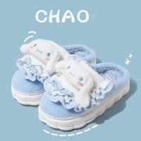 ราคา Sanrio Hello Kitty บ้านรองเท้าแตะขนปุย Yk2การ์ตูน Kuromi Cinnamoroll รองเท้าน่ารักเด็กผู้หญิงแบน (21357318982)