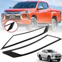 ราคา ครอบไฟหน้า กันรอยไฟหน้า รุ่น มิตซูบิชิ ไทรทัน ออนิว ALL NEW MITSUBISHI TRITON ปี 2019 2020 สีดำด้าน 1 คู่ (522696557)